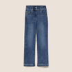 Jean coupe droite taille haute denim stone femme