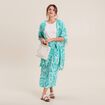 Kimono dos smocké vert émeraude femme