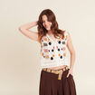 Gilet sans manches blanc femme