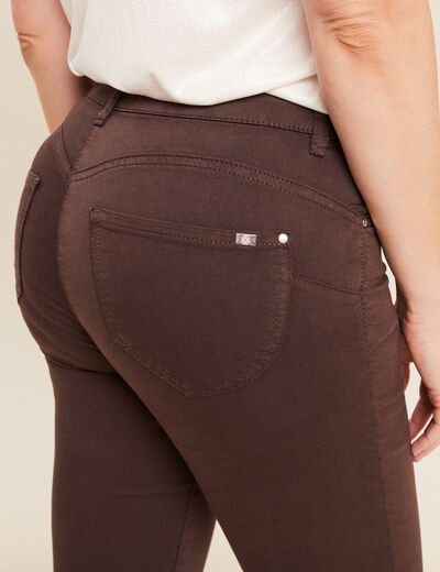 Pantalon magique Le L&eacute;ger coupe ajust&eacute;e marron fonc&eacute; femme