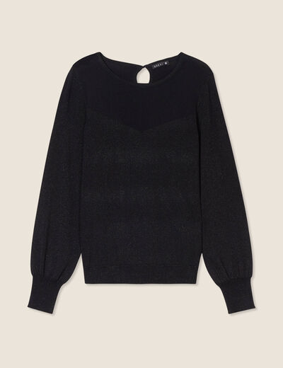 Pull manches longues noir femme