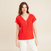 T-shirt manches courtes orange foncé femme