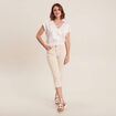 T-shirt manches courtes blanc femme