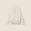 Gilet r&eacute;versible esprit bomber blanc femme