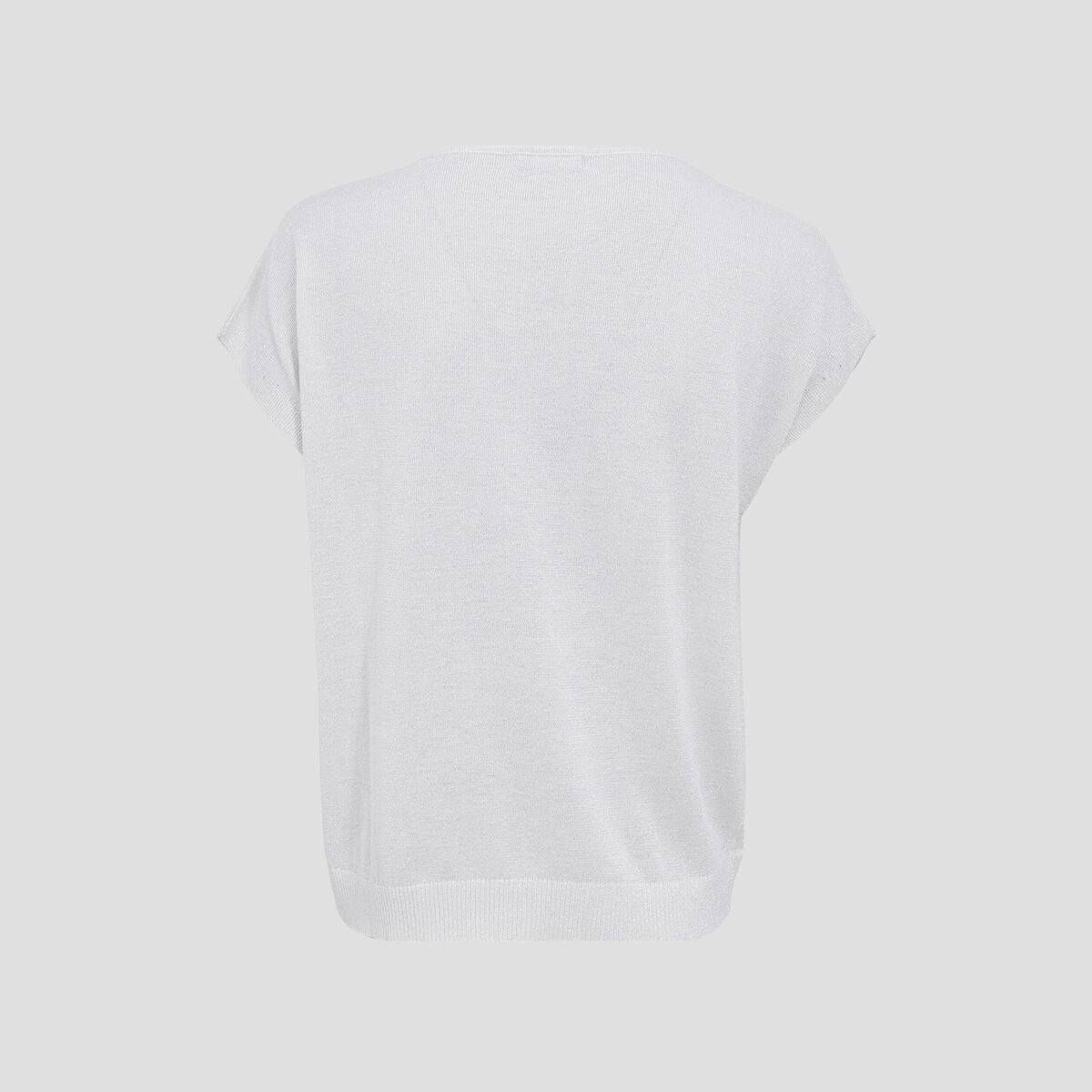 Pull à manches courtes ecru femme