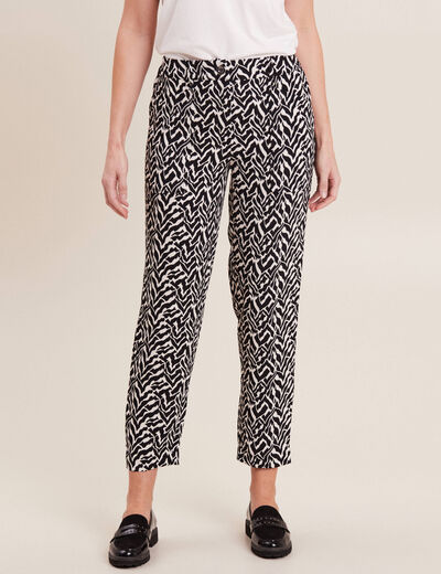 Pantalon urbain 7/8ème noir femme