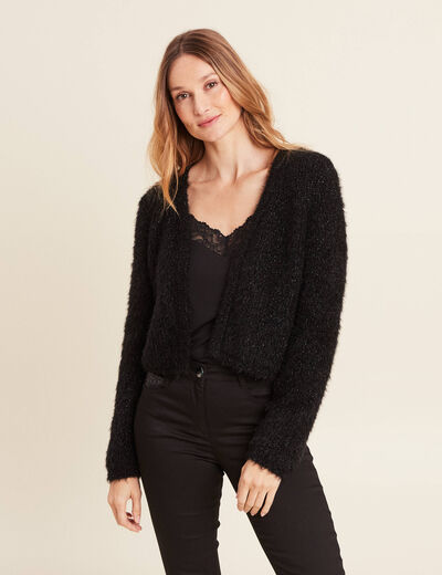 Gilet manches longues noir femme