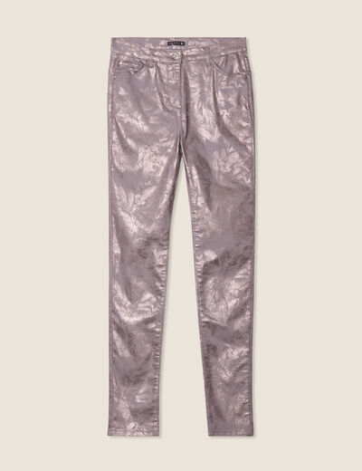 Pantalon ajusté marron femme