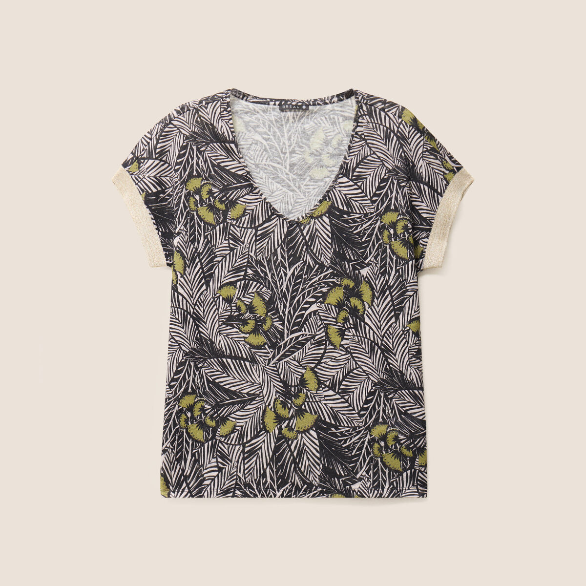 T-shirt manches courtes vert femme