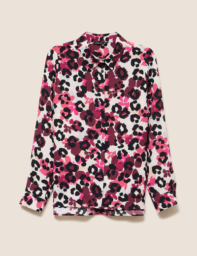 Chemise manches longues bordeaux femme