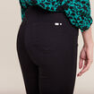 Pantalon léger taille haute 7/8ème noir femme