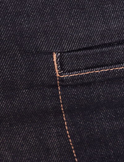 Jean raccourci coupe bootcut denim brut femme