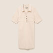 Robe courte en coton ivoire femme