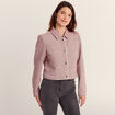 Veste droite boutonnée rose clair femme