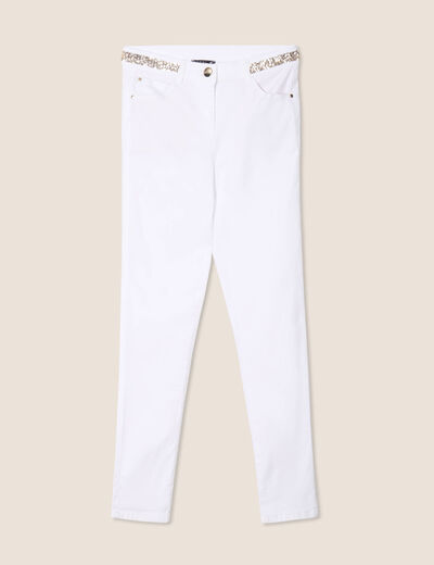 Pantalon magique Le L&eacute;ger coupe ajust&eacute;e blanc femme