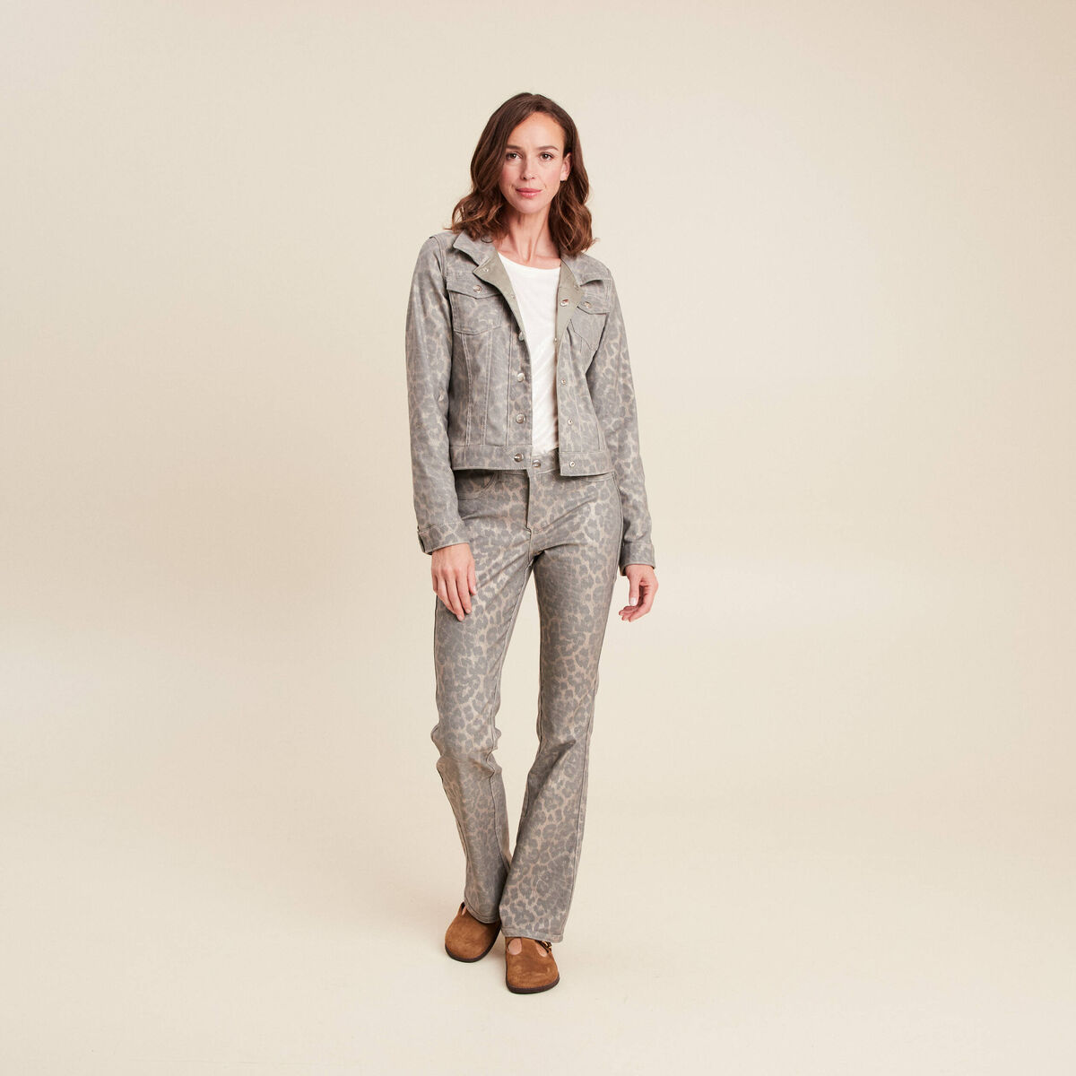 veste cintrée réversible sans col vert olive femme
