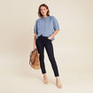 Chemise manches courtes bleu clair femme