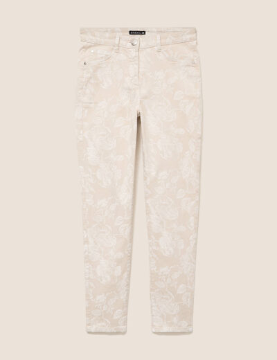 Pantalon magique Le L&eacute;ger coupe ajust&eacute;e beige femme