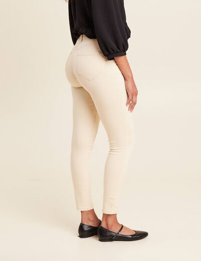 Pantalon magique Le L&eacute;ger coupe ajust&eacute;e ivoire femme
