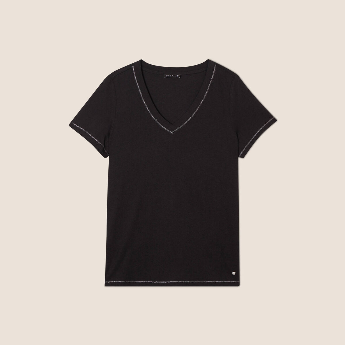 T-shirt manches courtes noir femme