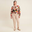 Pull manches longues multicolore femme