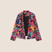 Veste droite col ch&acirc;le multicolore femme