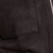 Robe droite courte manches coudes daim noir femme