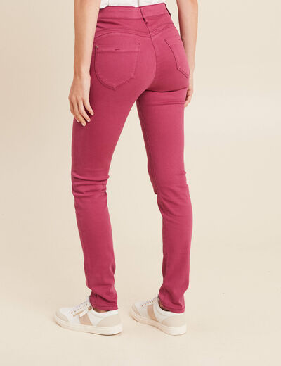 Jean magique ajusté taille standard vieux rose femme