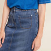 Jupe en jean longueur genou denim stone femme