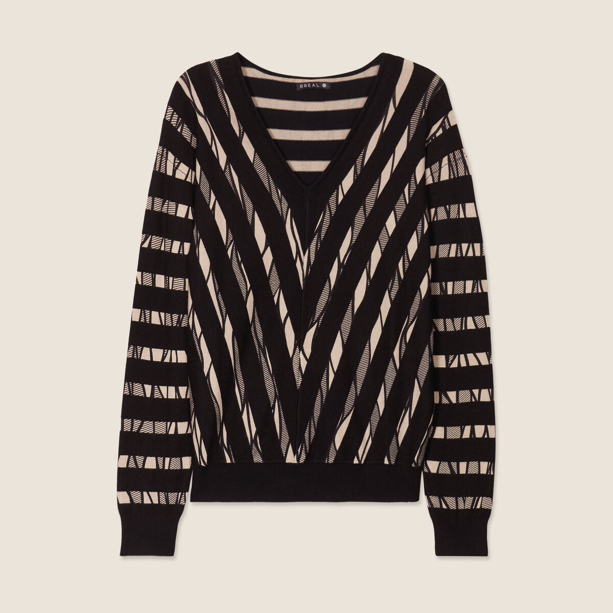 Pull manches longues noir femme