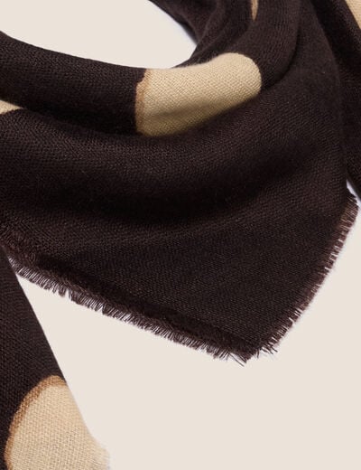 Foulard marron fonc&eacute; femme
