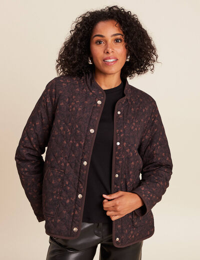 Parka cintr&eacute;e 4 en 1 avec capuche marron fonc&eacute; femme