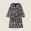 Robe évasée fluide noir femme