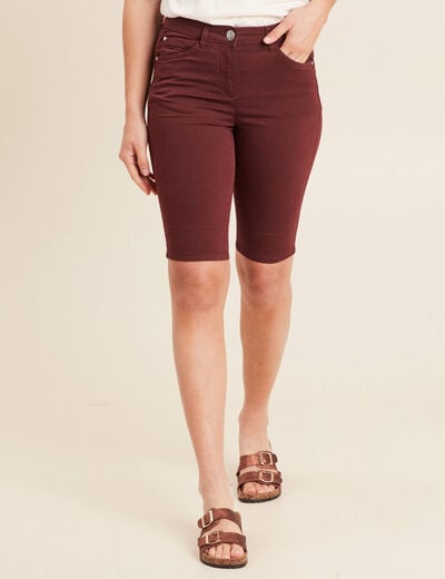 Bermuda magique le Léger bordeaux femme