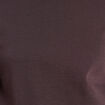 T-shirt ajust&eacute; col rond manches coudes marron fonc&eacute; femme