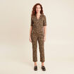 Combinaison pantalon à pont marron femme