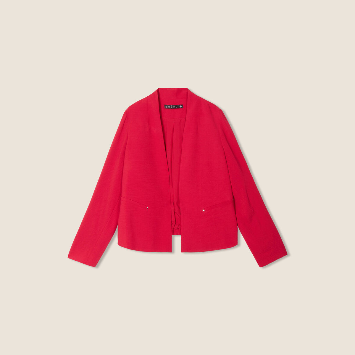 Veste droite fluide rose cerise femme