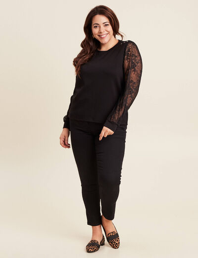 T-shirt manches longues noir femme