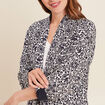 Veste ouverte doublée bleu marine femme