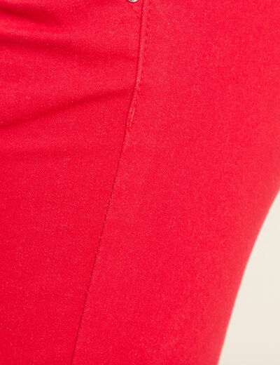 Pantacourt droit rouge femme