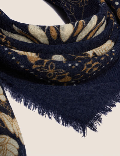 Foulard bleu marine femme
