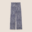 Pantalon large taille haute blanc femme