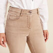 Jean magique L'Unique coupe bootcut denim beige femme