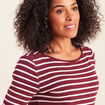 T-shirt col bateau rose femme