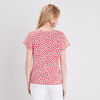 T shirt manches courtes rose framboise femme