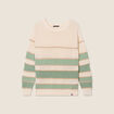 Pull manches longues vert femme