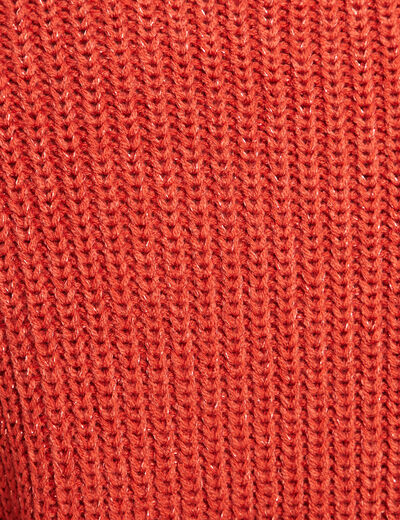 Pull manches longues rouge foncé femme