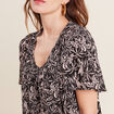 Blouse manches courtes noir femme