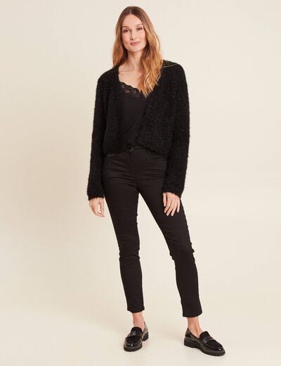 Gilet manches longues noir femme