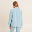 Veste tailleur droite bleu gris femme